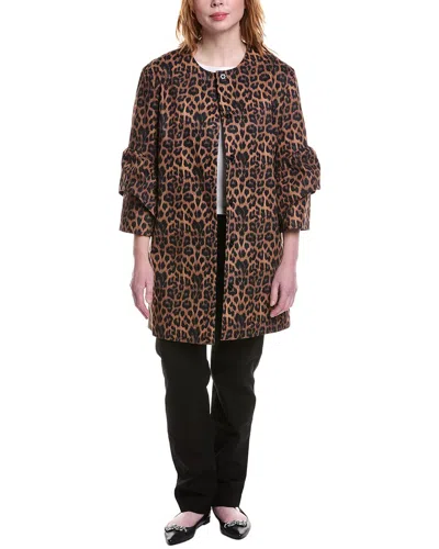 Nvlt Tulip Sleeve Leopard Jacket In Multi