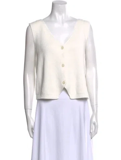 Pre-owned Nvlt V-neck Sweater W/ Tags In White