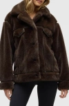 Nvlt Western Faux Fur Jacket In Multi