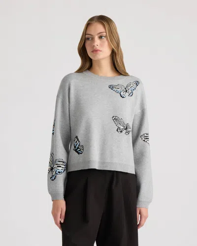 Nvlt Women's Butterfly Sweater In Gray