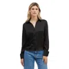Nvlt Satin Button-up Shirt In Black