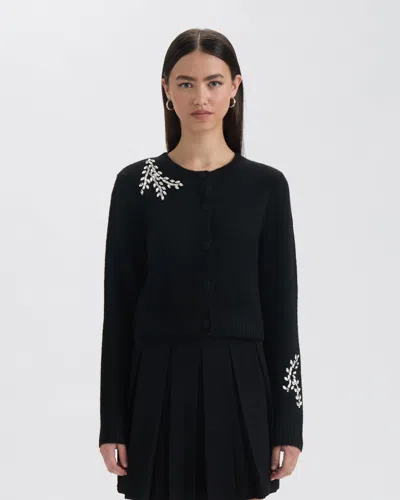 Nvlt Women's Cardigan With Rhinestones In Black