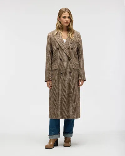Nvlt Women's Chevron Long Coat In Gray