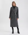Nvlt Chevron Double Breasted Coat In Gray