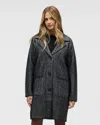Nvlt Chevron Print Eyelash Coat In Gray
