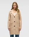 Nvlt Chevron Print Eyelash Coat In Neutral