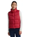 Nvlt Women's Cire Crop Padded Puffer Vest In Red