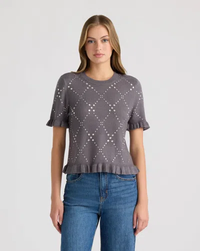 Nvlt Women's Crew Neck Sweater With Ruffles In Multi