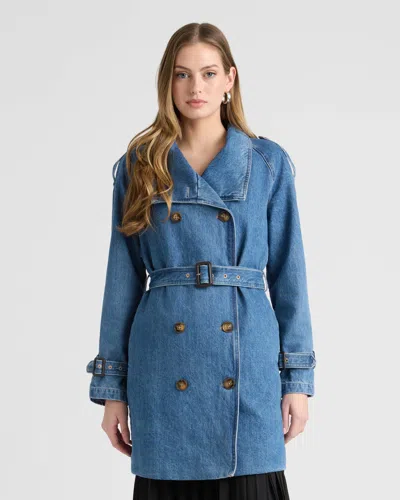 NVLT WOMEN'S DENIM TRENCH COAT