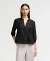 Nvlt Embroidered Cotton Top In Black