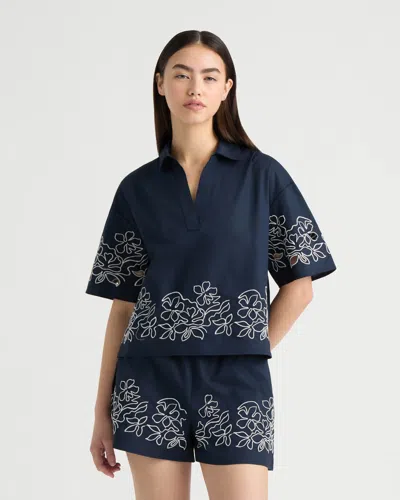 Nvlt Women's Embroidery Shirt In Blue