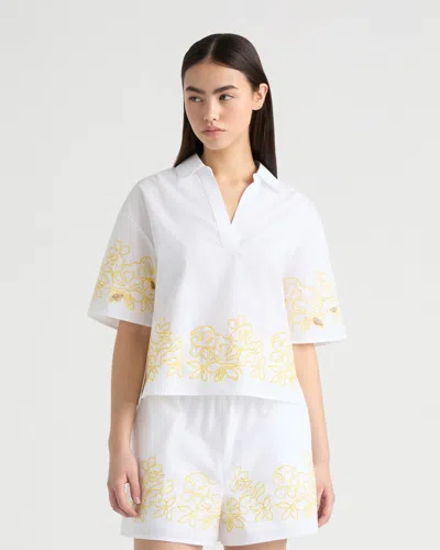 Nvlt Women's Embroidery Shirt In White
