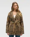 Nvlt Fringed Eyelash Sweater Coat In Multi
