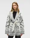 Nvlt Fringed Eyelash Sweater Coat In White