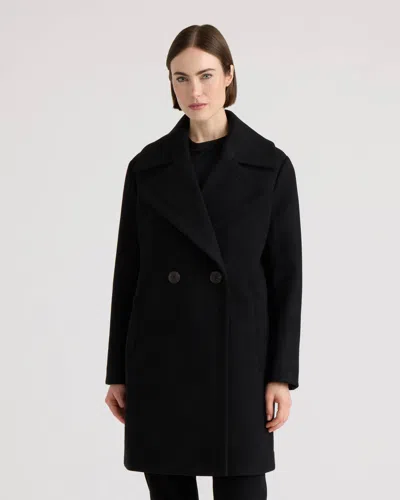 Nvlt Women's Faux Wool Oversize Coat With Large Notch Collar In Black