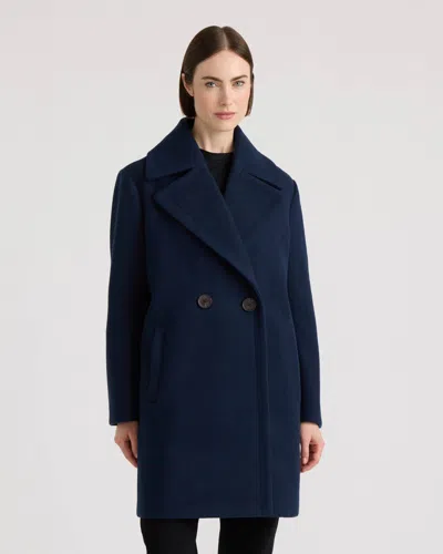 Nvlt Women's Faux Wool Oversize Coat With Large Notch Collar In Blue