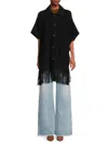 Nvlt Women's Fringe-hem Cape In Black