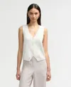 Nvlt Ribbed Knit Short Vest In Neutral