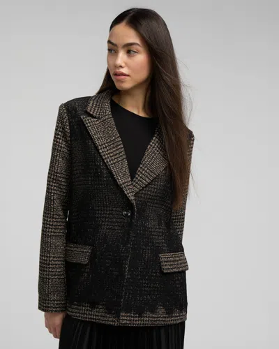 Nvlt Women's Lace Applique Blazer In Black