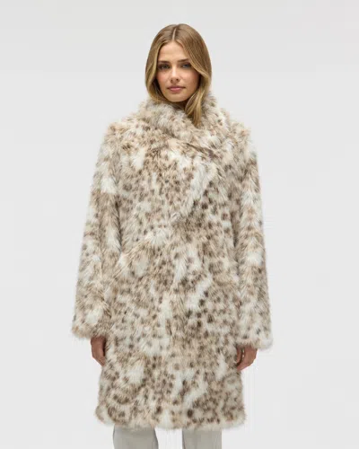 Nvlt Women's Lynx Faux Fur Coat In Neutral