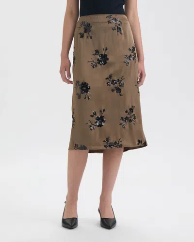 Nvlt Women's Midi Sequin Skirt In Brown