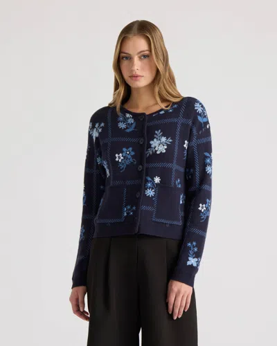 Nvlt Women's Patchwork Sweater Cardigan In Blue