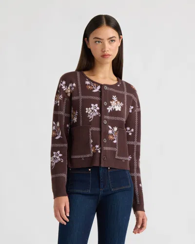 Nvlt Women's Patchwork Sweater Cardigan In Brown