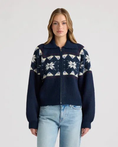 Nvlt Women's Raglan Sleeve Zip Up Jacket In Blue