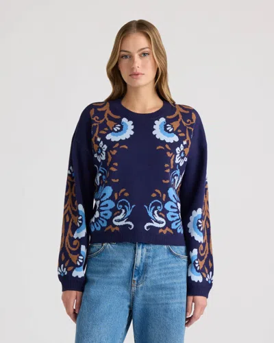 Nvlt Women's Round Neck Jacquard Sweater In Multi