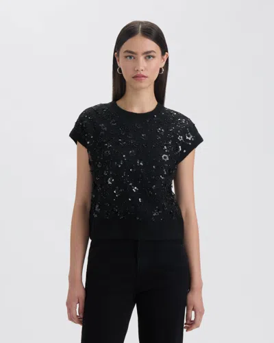 Nvlt Women's Sleeveless Sequined Sweater In Black