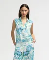 Nvlt Sleeveless Drawstring Hem Top In Yellow