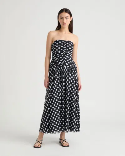 Nvlt Women's Strapless Dress With Ruched Detail In Black