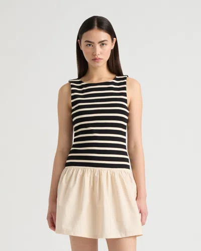 Nvlt Women's Twofer Dress With Ruffled Poplin Skirt In Multi