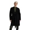 Nvlt Women's Wrap Fringe Mink Eyelash Coatigan In Black