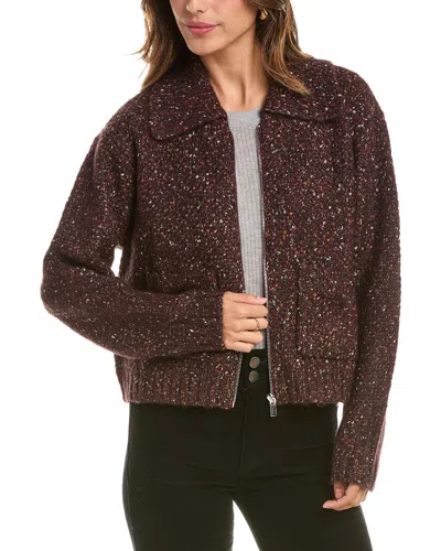 Nvlt Zip Sweater Jacket In Brown