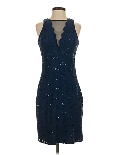 Pre-owned Nw Nightway Cocktail Dress In Blue
