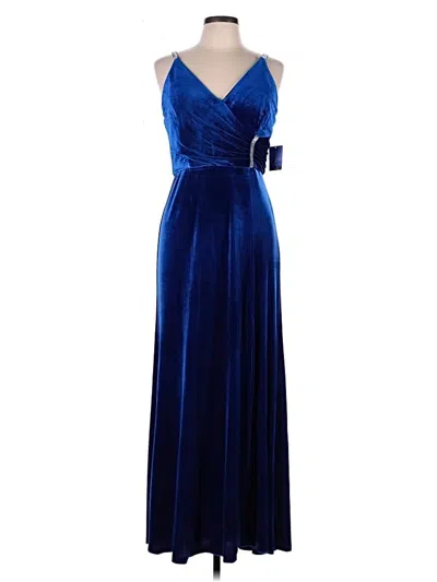 Pre-owned Nw Nightway Cocktail Dress In Blue