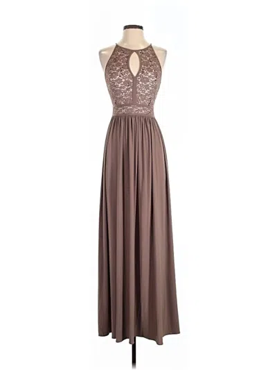 Pre-owned Nw Nightway Cocktail Dress In Brown