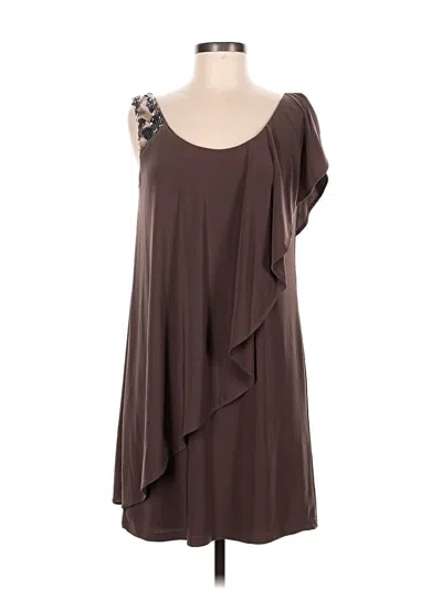 Pre-owned Nw Nightway Cocktail Dress In Brown
