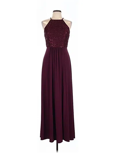 Pre-owned Nw Nightway Cocktail Dress In Burgundy