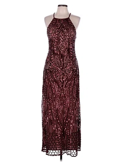 Pre-owned Nw Nightway Cocktail Dress In Burgundy