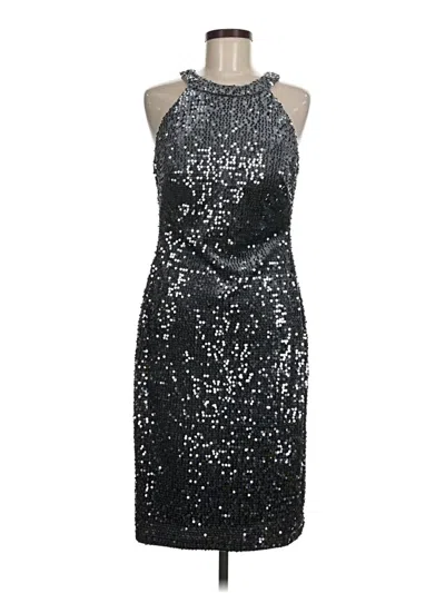 Pre-owned Nw Nightway Cocktail Dress In Silver