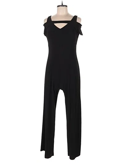 Pre-owned Nw Nightway Jumpsuit In Black