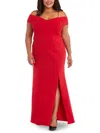 NW NIGHTWAY PLUS WOMENS COLD SHOULDER SWEETHEART EVENING DRESS