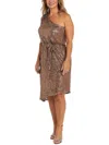 Nw Nightway Womens Belted Midi Cocktail And Party Dress In Multi