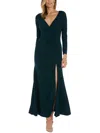 NW NIGHTWAY WOMENS JERSEY RUCHED EVENING DRESS