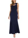 Nw Nightway Womens Full Length Embellished Evening Dress In Blue