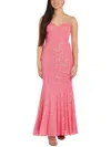 NW NIGHTWAY WOMENS PADDED BUST SEQUINED EVENING DRESS