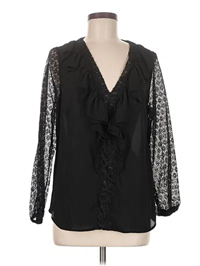 Pre-owned Ny & C 3/4 Sleeve Blouse In Black
