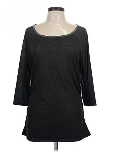 Pre-owned Ny & C 3/4 Sleeve Top Black Boatneck Tops